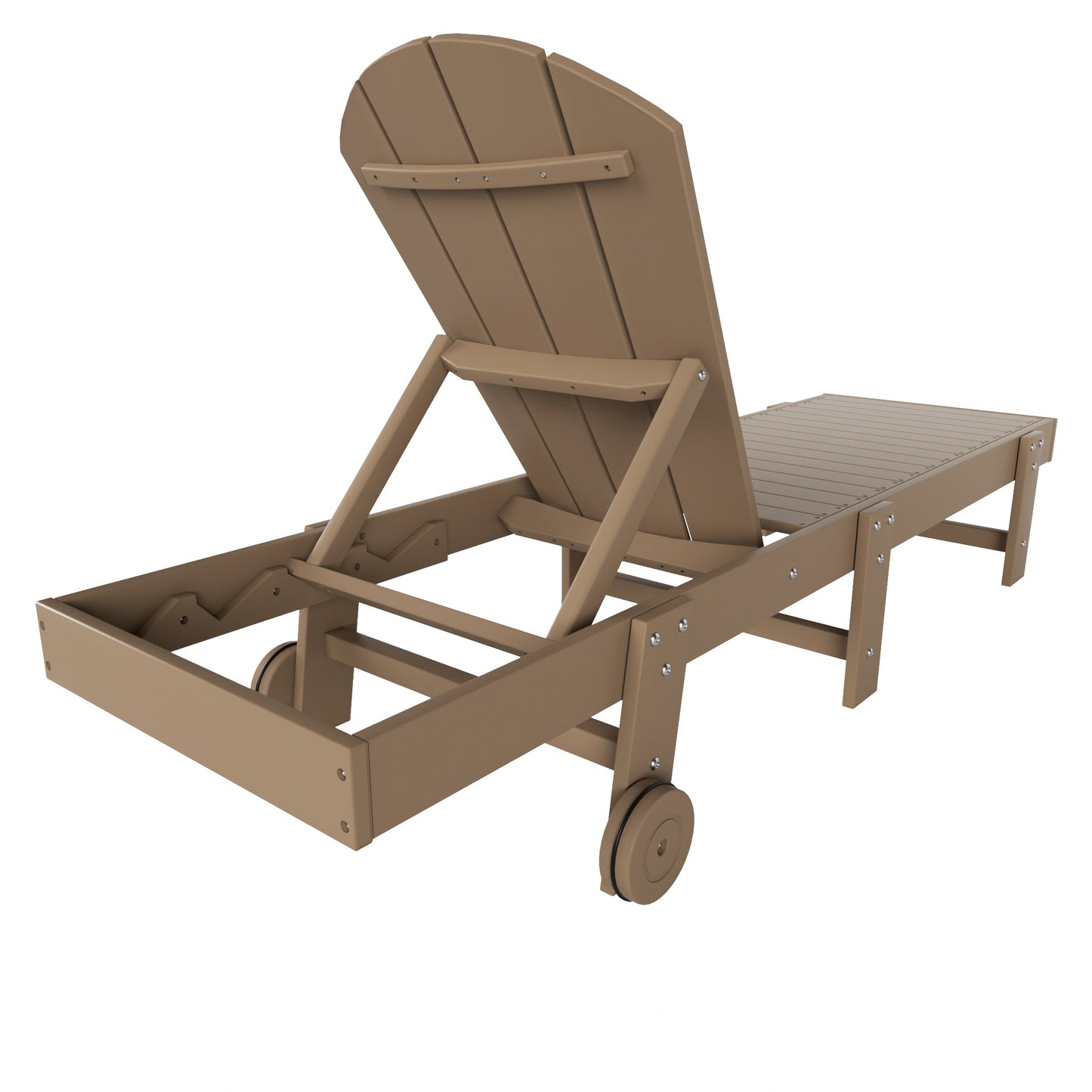 Chatham All-Weather Outdoor Adirondack Reclining Sun Lounger With Wheels