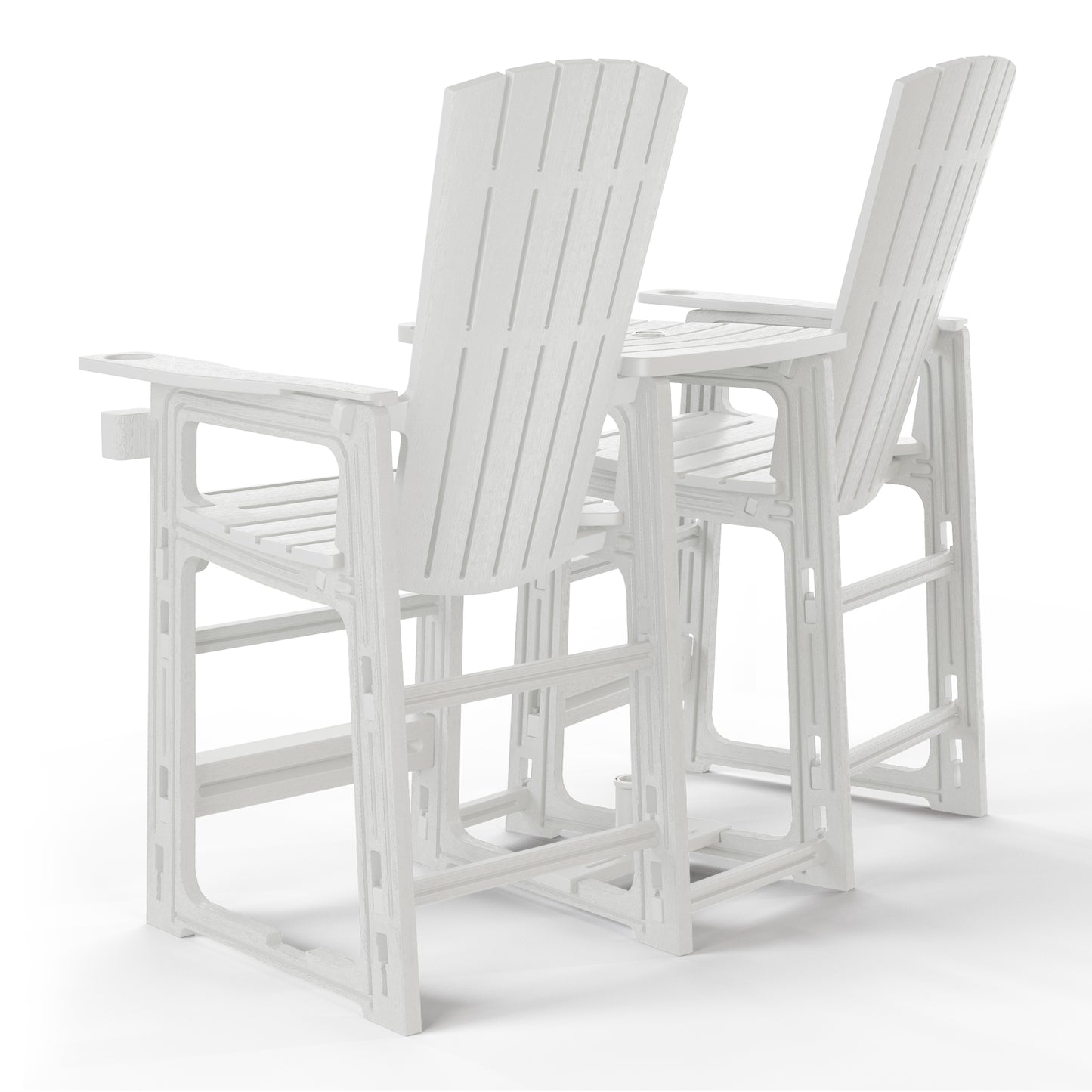Snap’n Lock Adirondack Balcony Two-Chair Set with Connecting Wedge Table (No Tools or Hardware Required)