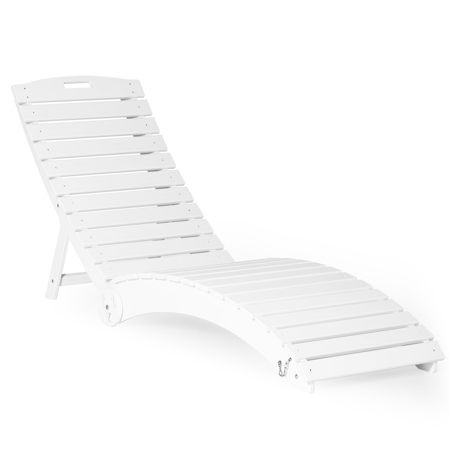 Key West Folding Pool Lounge Chair with Wheels
