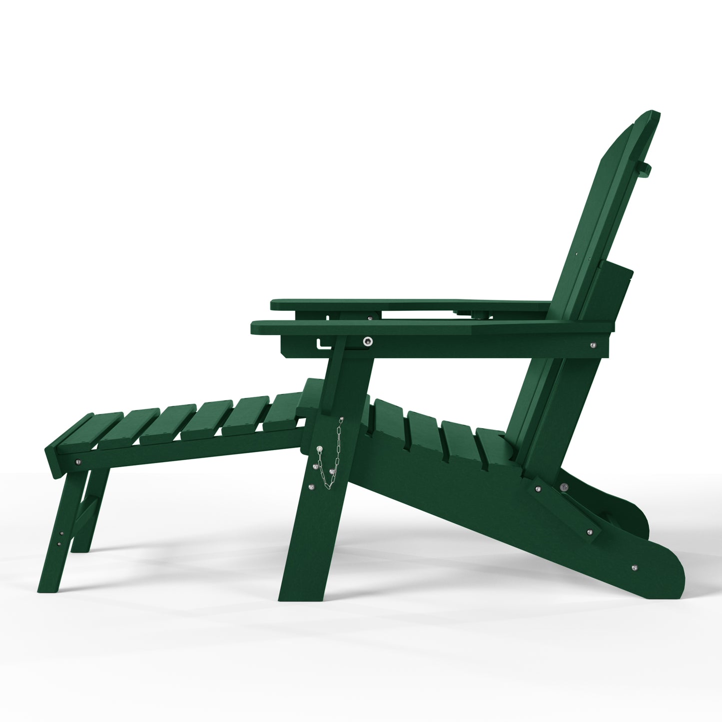 Chatham Folding Adjustable Adirondack Chair with Cup Holder and Hideaway Ottoman