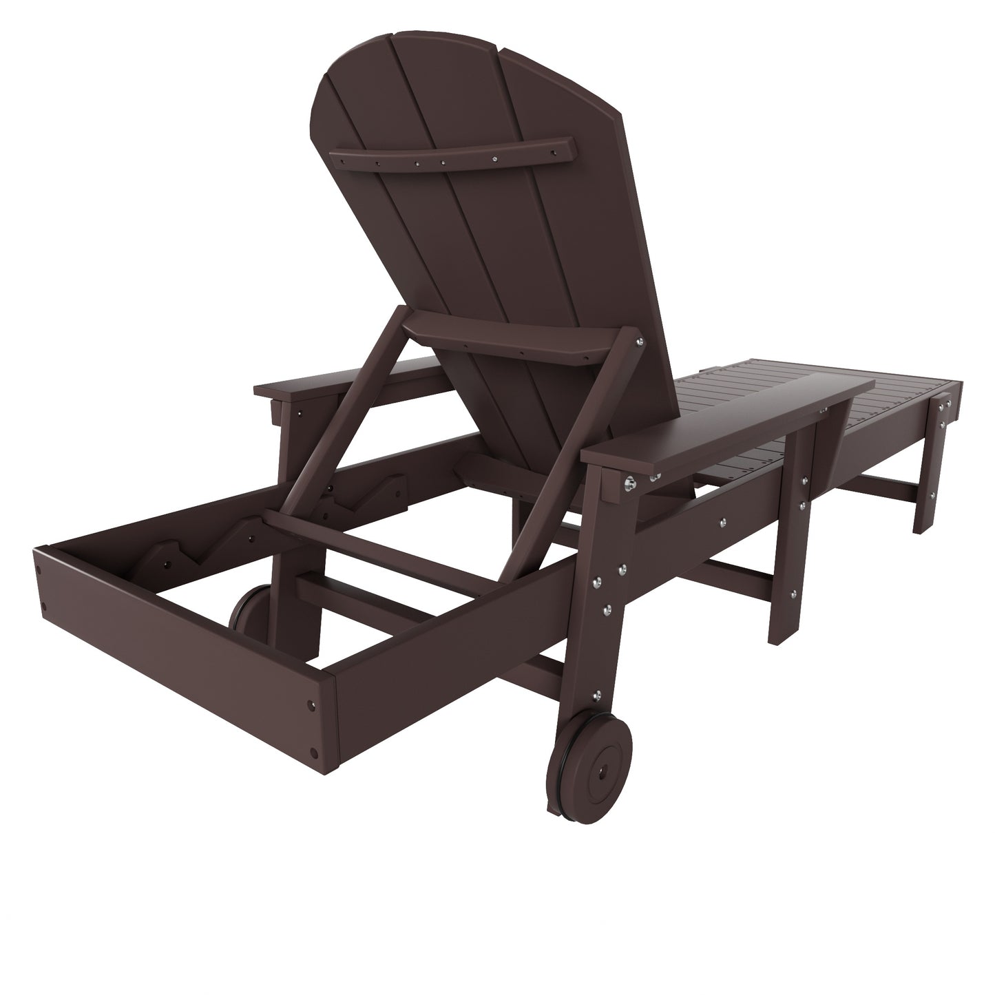 Chatham All-Weather Outdoor Adirondack Reclining Sun Lounger With Arms Rests & Wheels