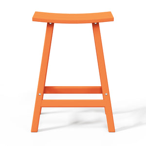 Stockholm All-Weather Outdoor Saddle Counter Stool (24" Height)